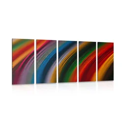 5-delna slika detajl barvnega materiala - 150x75