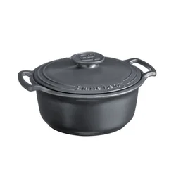 Ceramic Cocotte cooking pot, 28.5cm/4L, Sublime, Slate - Emile Henry