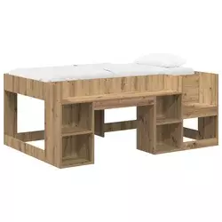 vidaXL Otroška postelja s shranjevanjem Artisan hrast 80 x 160 cm