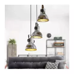 Eglo 79371 - Viseći luster BARNSTAPLE na sajli 3xE27/40W/230V braon/patina
