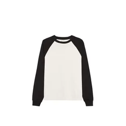 Bershka Majica črna/bela