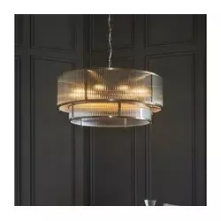 Endon 119456 - Luster na lancu RIDGETON 8xE14/7W/230V mat hrom