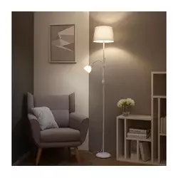 Brilagi - Stojeća lampa CERIA 1xE27/100W/230V + 1xE14/25W bela/siva