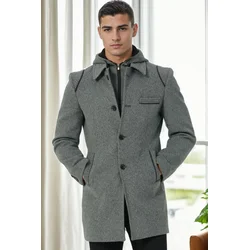 PLT9335 DEWBERRY MENS COAT-DARK GREY