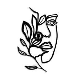 Opviq Flower Faced Zidna lampa, Crna