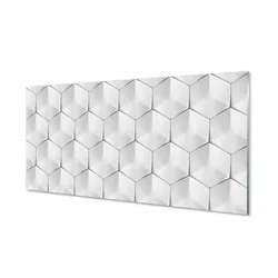 tulup.si Slika na steklu 3d šestkotnikov 100x50 cm 2 obešalnika