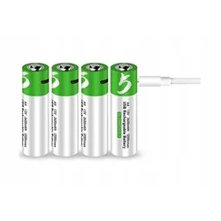 POLNILNE BATERIJE 4 AA POLNILNE BATERIJE, KI SE POLNIJO S KABLOM USB-C
