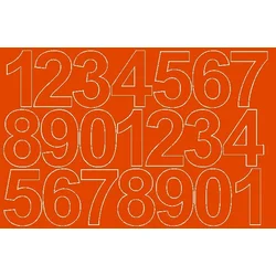 shumee Samolepilne nalepke s številkami 10 cm oranžne mat nalepke