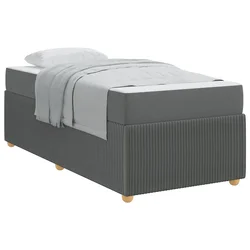 Konstrukcija postelje Temno siva 80 x 200 cm blago