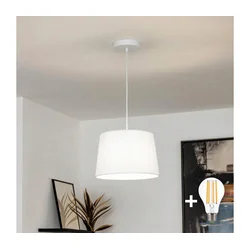 Brilagi - LED luster na sajli CERIA 1xE27/40W/230V prečnik 30 cm beo