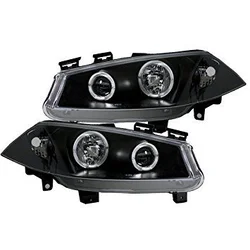 OEM Kristalni farovi Angel Eyes Renault Megane II (2002-2005), Crni
