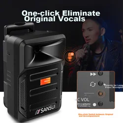 Saunsui Bluetooth zvučnik sa 2 mikrofona MK15-08, Crni