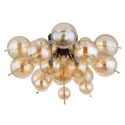Globo 15633DA - Plafonski luster UDO 3xE14/25W/230V prečnik 55 cm zlatna