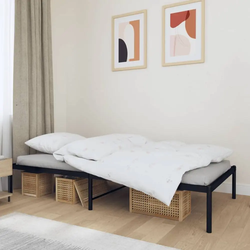 Metalni okvir za krevet crni 90 x 190 cm