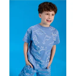 Sinsay - Komplet majice kratkih rukava i kratkih pantalona - grey blue