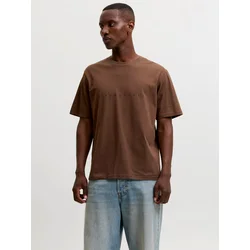 JACK & JONES Majica rjava / črna