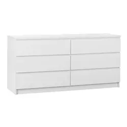 JYSK Komoda LIMFJORDEN 3+3 fioke bela