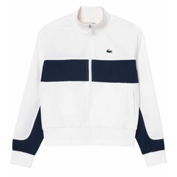 Ženski sportski pulover Lacoste Ultra-Dry Colourblock Stretch Tennis Jacket - white/navy blue