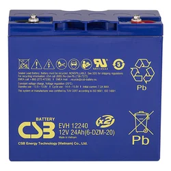 Backup Battery CSB EVH12240 12V, 24Ah, 320A