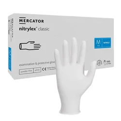 Nitrilne rokavice M bele Nitrylex Classic bele 100 kosov