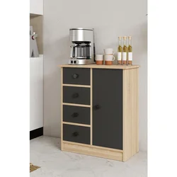 Hanah Home višenamenski ormarić Elmar, 66 cm, hrast Sonoma / antracit