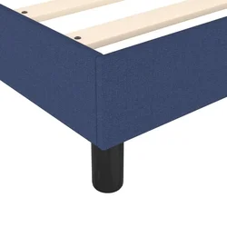 Vidaxl Box spring postelja z vzmetnico moder 90x190 cm blago