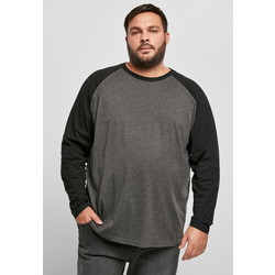 Raglan Contrast LS charcoal/black