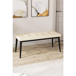 Hanah Home klupa Pera Bench, 105 cm, krem / crna