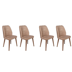 Hanah Home Set stolica Dallas-553 V4, 75x62x102 cm, 4 komada, Bež