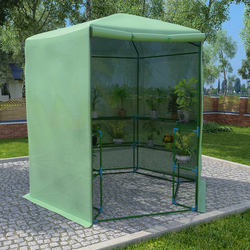 Den Rastlinjak s policami iz jekla 227x223 cm