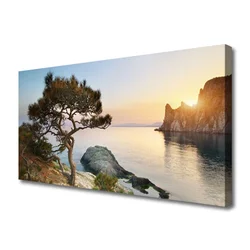 tulup.si Slika na platnu Lake tree landscape 125x50 cm