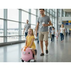 Dečijna guralica koferčić 475 roze