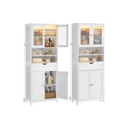 Songmics Kopalniška omarica 30x60x170 cm Bela