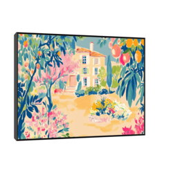 Canvas Slika na platnu Riviera 60x45cm, Sa ramom, Crni