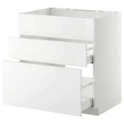 METOD / MAXIMERA Pod.ormarić sudop. i 3front/2fioke, bela/Ringhult bela, 80x60 cm