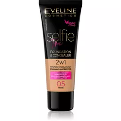 Evelin 2u1 tečni puder i korektor SelfieTime 05, 30 ml