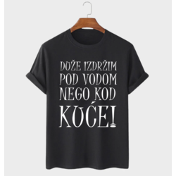 MAFIMI Majice Duže izdržim pod vodom nego kod kuće, Crna