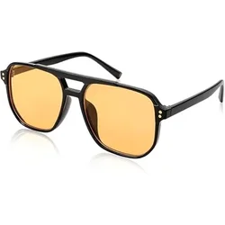 FEISEDY – retro 70s kvadratna očala UV400 - rumeno rjava