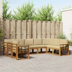 Set vanjskih sofa 9 kom. Prirodna i bež