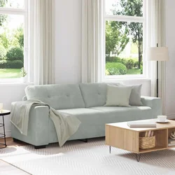 Trosjed Sofa Svijetlosiva 220x78x80 cm Baršun