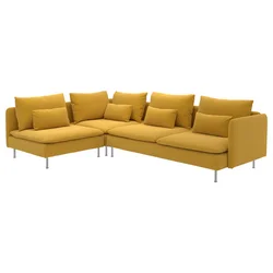 SÖDERHAMN Ugaona sofa, 4-sed, bez stranice/Kelinge tamnožuta