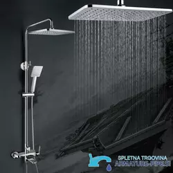 Tuš panel z kvadratnimi oblikami | Nadometni tuš panel NT51088