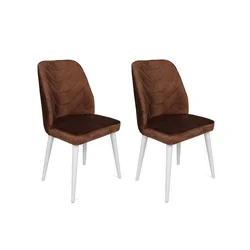 Hanah Home Set stolica Dallas-586 V2, 62x75x51.5 cm, 2 komada, Smeđe