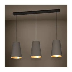 EGLO Viseća lampa PETROSA 3xE27 129 cm kapućino/mesing 390196