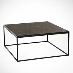 Hanah Home Klub sto Poly, 75x43x75 cm, Crni
