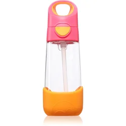 b.box lonček s slamico tritan 450 ml strawberry shake