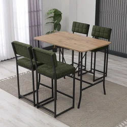 Hanah Home Set barskih stolova i stolica, 110 x 92 x 70 cm, 5 delova, Zelena