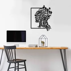 Wallity Zidna dekoracija MT - 016, 49 x 59 cm, Crna