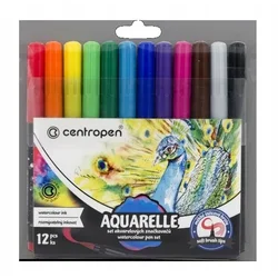 shumee Akvarelni markerji Centropen 8683, 12 barv