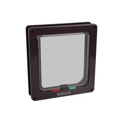 Vgradna vrata Porta rjava 4 way Velika - 23,5 x 25,2cm Flamingo - Mačje posode